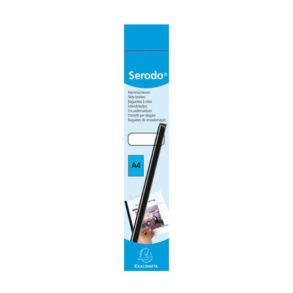 Exacompta Serodo baguettes à relier 15 mm (20 pièces) - noir 407279 - 2