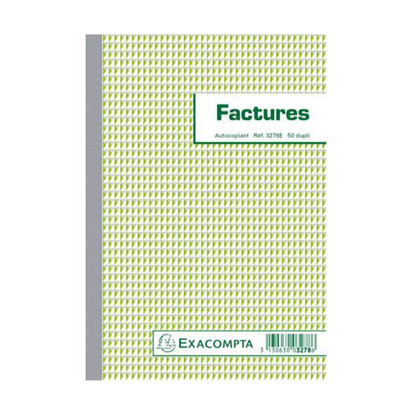 Exacompta bloc de factures autocopiant (duplicata) 210 x 148 mm (50 feuilles) 404607 - 1