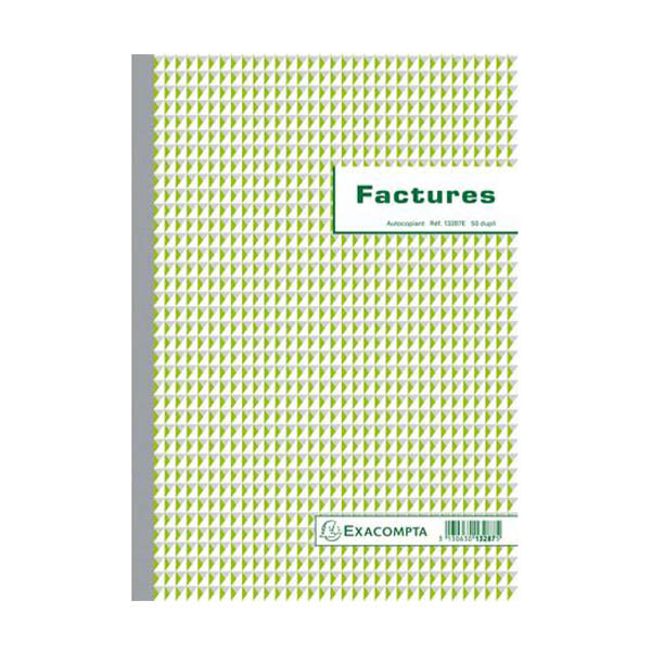 Exacompta carnet de factures autocopiant (duplicata) 297 x 210 mm 50 feuilles 404598 - 1