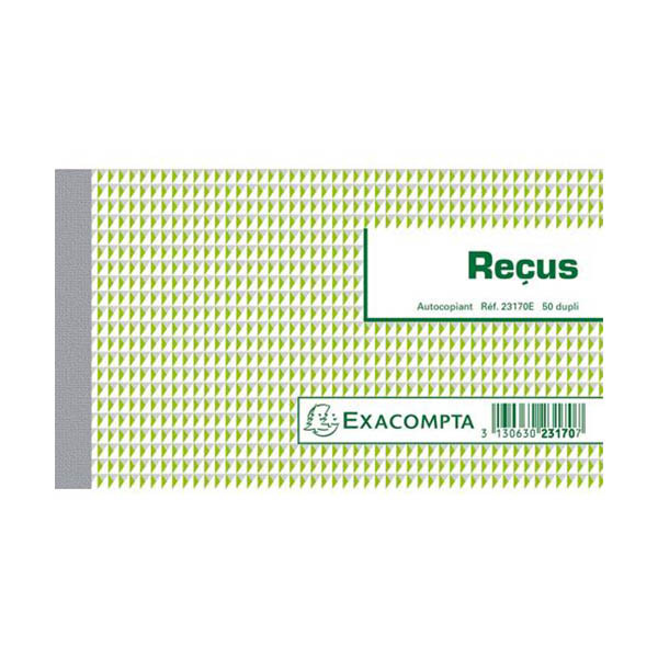 Exacompta carnet de reçus autocopiant (duplicata) 50 feuilles 404602 - 1