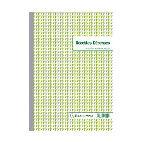 Exacompta carnet recettes-dépenses autocopiant (duplicata) 50 feuilles 404600 - 1