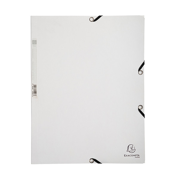 Exacompta chemise à élastique en carton lustré A4 - blanc 55506E 404022 - 1