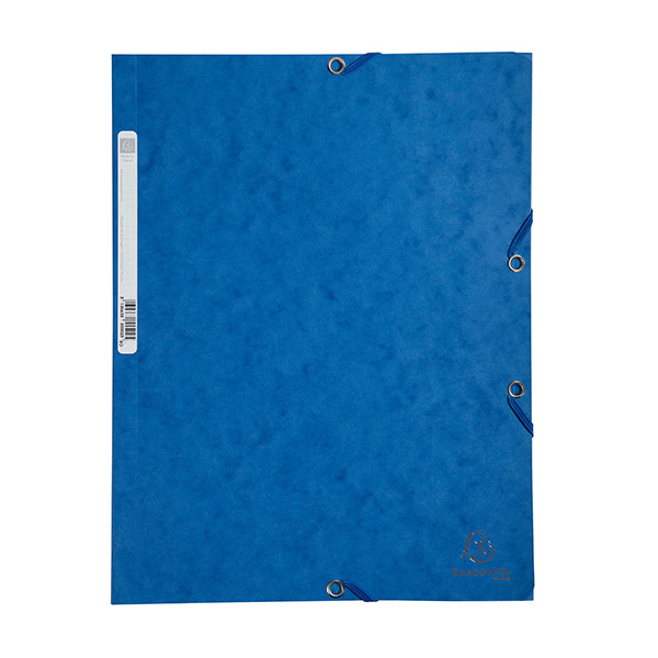 Exacompta chemise à élastique en carton lustré A4 - bleu 55502E 404018 - 1