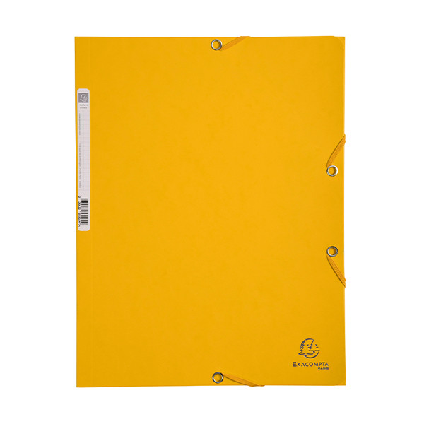 Exacompta chemise à élastique en carton lustré A4 - jaune 55509E 404024 - 1