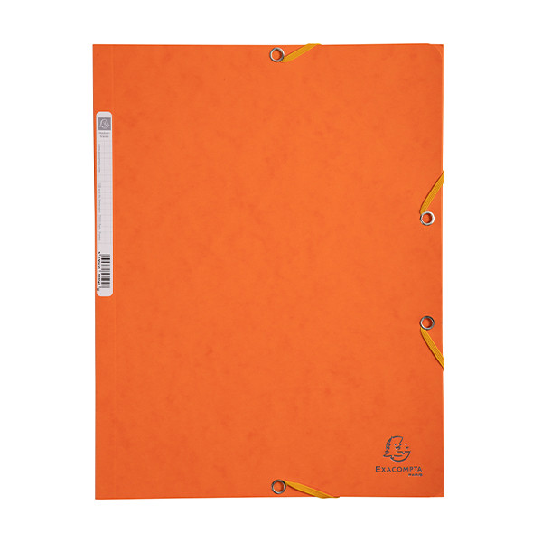 Exacompta chemise à élastique en carton lustré A4 - orange 55504E 404020 - 1