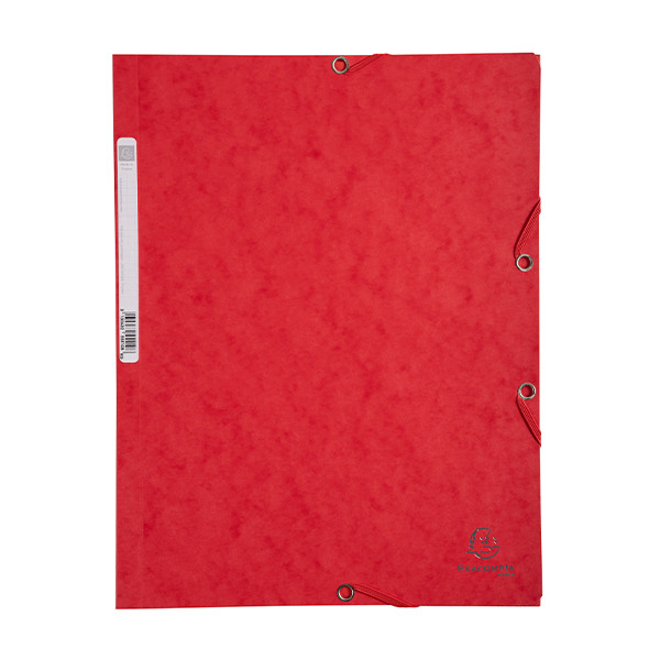 Exacompta chemise à élastique en carton lustré A4 - rouge