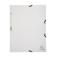 Exacompta farde à élastique en carton lustré A4 - blanc 55506E 404022