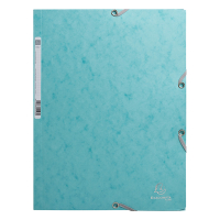Exacompta farde à élastique en carton lustré A4 - bleu givré 55273E 404160