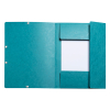 Exacompta farde à élastique en carton lustré A4 - bleu pacifique 55272E 404159 - 2