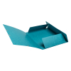 Exacompta farde à élastique en carton lustré A4 - bleu pacifique 55272E 404159 - 3