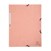 Exacompta farde à élastique en carton lustré A4 - corail 55527E 404031