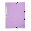 Exacompta farde à élastique en carton lustré A4 - mauve