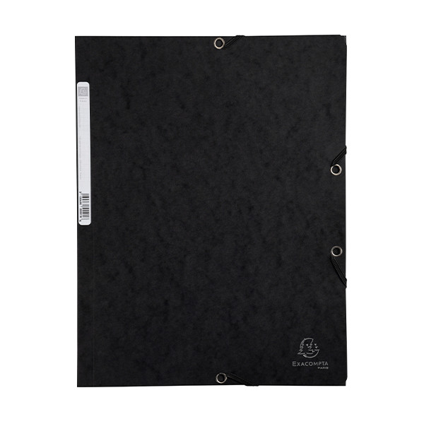 Exacompta farde à élastique en carton lustré A4 - noir 55501E 404017 - 1