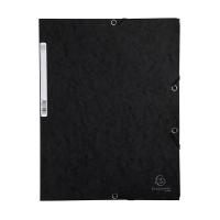 Exacompta farde à élastique en carton lustré A4 - noir 55501E 404017