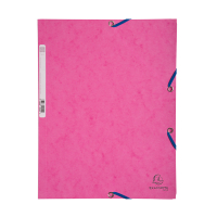 Exacompta farde à élastique en carton lustré A4 - rose 55520E 404028