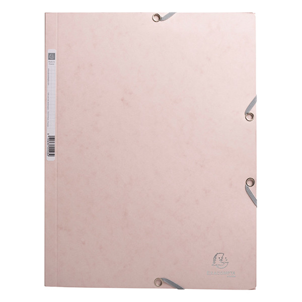 Exacompta farde à élastique en carton lustré A4 - rose tendre 55274E 404161 - 1