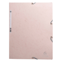 Exacompta farde à élastique en carton lustré A4 - rose tendre 55274E 404161