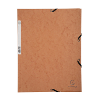 Exacompta farde à élastique en carton lustré A4 - tabac 55524E 404029