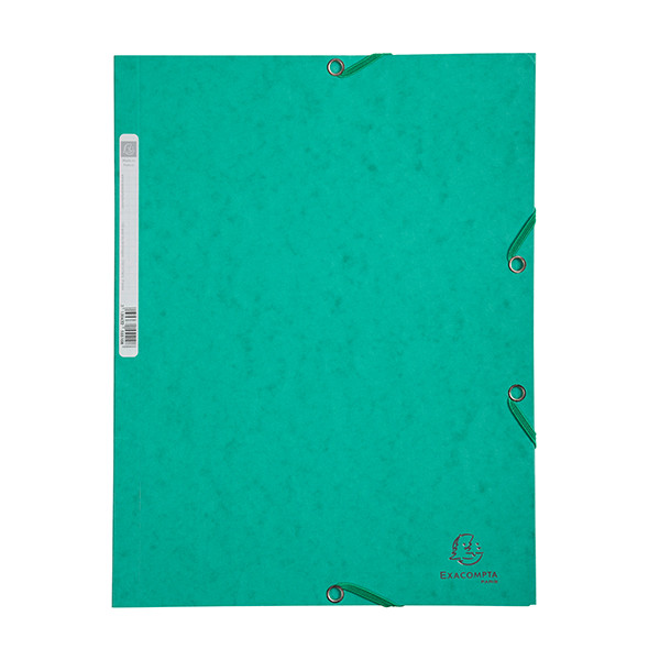 Exacompta farde à élastique en carton lustré A4 - vert 55503E 404019 - 1