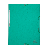 Exacompta farde à élastique en carton lustré A4 - vert 55503E 404019
