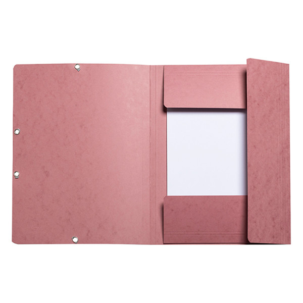Exacompta farde à élastique en carton lustré A4 - vieux rose 55276E 404162 - 2