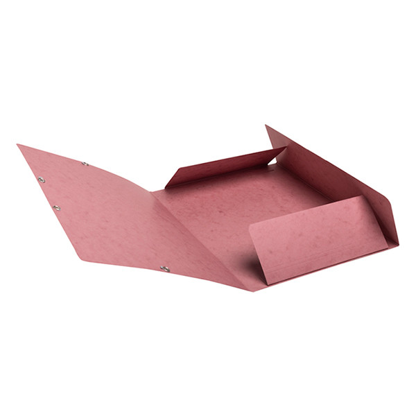 Exacompta farde à élastique en carton lustré A4 - vieux rose 55276E 404162 - 3