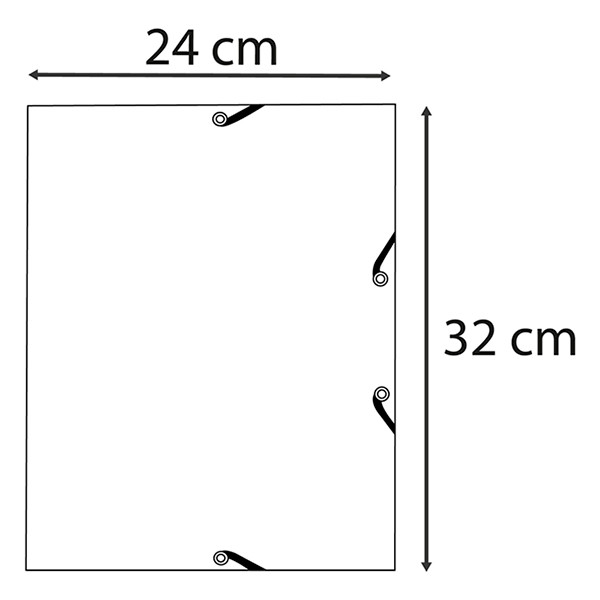 Exacompta farde à élastique en carton lustré A4 - vieux rose 55276E 404162 - 6