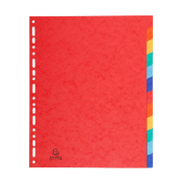 Exacompta intercalaires en carton A4+ colorés avec 12 onglets (11 trous) 404664