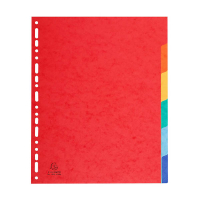 Exacompta intercalaires en carton A4+ colorés avec 6 onglets (11 trous) 404663