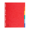 Exacompta intercalaires en carton A4+ colorés avec 6 onglets (11 trous) 404663 - 1