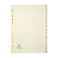 Exacompta intercalaires en carton A4 avec onglets A-Z (11 trous) - ivoire 404496