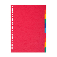 Exacompta intercalaires en carton A4 colorés avec 10 onglets (11 trous) 404662