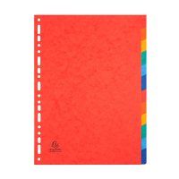 Exacompta intercalaires en carton A4 colorés avec 12 onglets (11 trous) 404661