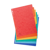 Exacompta intercalaires en carton A4 colorés avec 6 onglets (11 trous) 404659