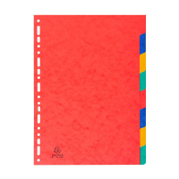 Exacompta intercalaires en carton A4 colorés avec 8 onglets (11 trous) 404660