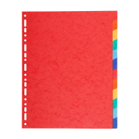 Exacompta intercalaires en carton recyclé A4+ avec 12 onglets (11 trous) - coloré 404526