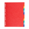 Exacompta intercalaires en carton recyclé A4+ avec 12 onglets (11 trous) - coloré 404526 - 1