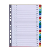 Exacompta intercalaires en plastique A4 colorés avec 20 onglets A-Z (11 trous) 404499 - 1