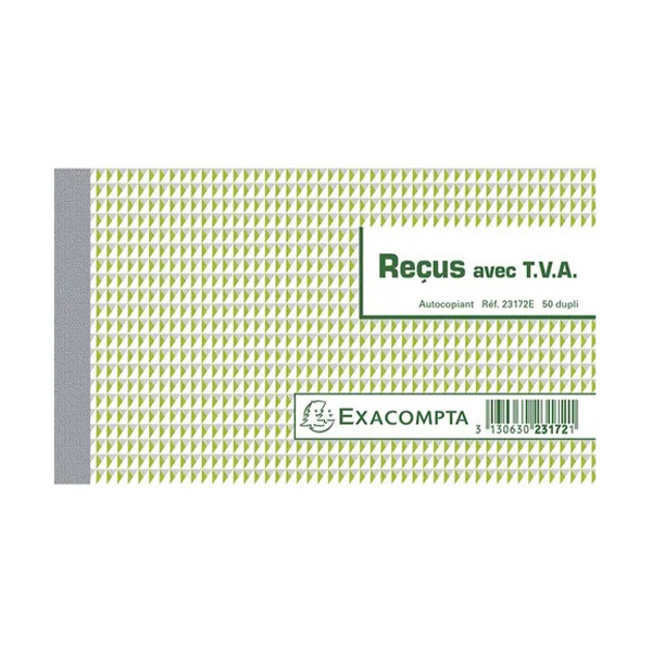 Exacompta manifold reçus autocopiant 10,5 x 18 cm (2 x 50 feuilles) 23172E 404444 - 1