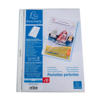 Exacompta pochette perforée A4 11 trous 60 microns (100 pièces) - transparent 404491