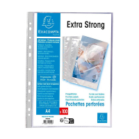 Exacompta pochette perforée A4 11 trous 90 microns (100 pièces) - transparent 404486