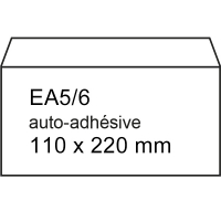 Exclusive enveloppe 110 x 220 mm - fenêtre à droite EA5/6 autoadhésive (200 pièces) - blanc 402530-200 209172