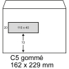 Exclusive enveloppe 162 x 229 mm - fenêtre à gauche C5 autoadhésive (100 pièces) - blanc 402560-100 209178 - 1