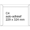 Exclusive enveloppe 229 x 324 mm - C4 autoadhésive (50 pièces) - blanc