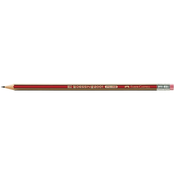 Faber-Castell Dessin crayon (HB) avec gomme FC-112100 220016 - 1