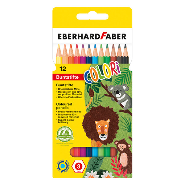 Faber-Castell Eberhard Faber Classic crayons de couleur (12 pièces) 514812 220044 - 1