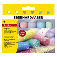 Faber-Castell Eberhard Faber craie de couleur avec des paillettes (6 pièces) EF-526504 220180