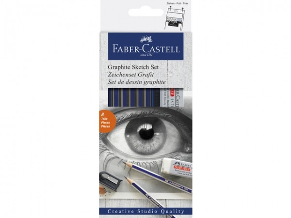 Faber-Castell Goldfaber Studio Sketch ensemble de crayons (8 pièces) FC-114000 220087 - 1