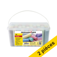 Offre : 2x Eberhard Faber craie ronde de trottoir de couleur (50 pièces) 220240