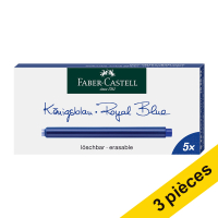Faber-Castell Offre : 3x Faber-Castell cartouches d'encre extra longues (5 pièces) - bleu  220190